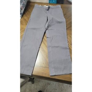Dickies 874 Original Fit Flex Work Pants Mens 32x29 Charcoal Straight Leg flaw!